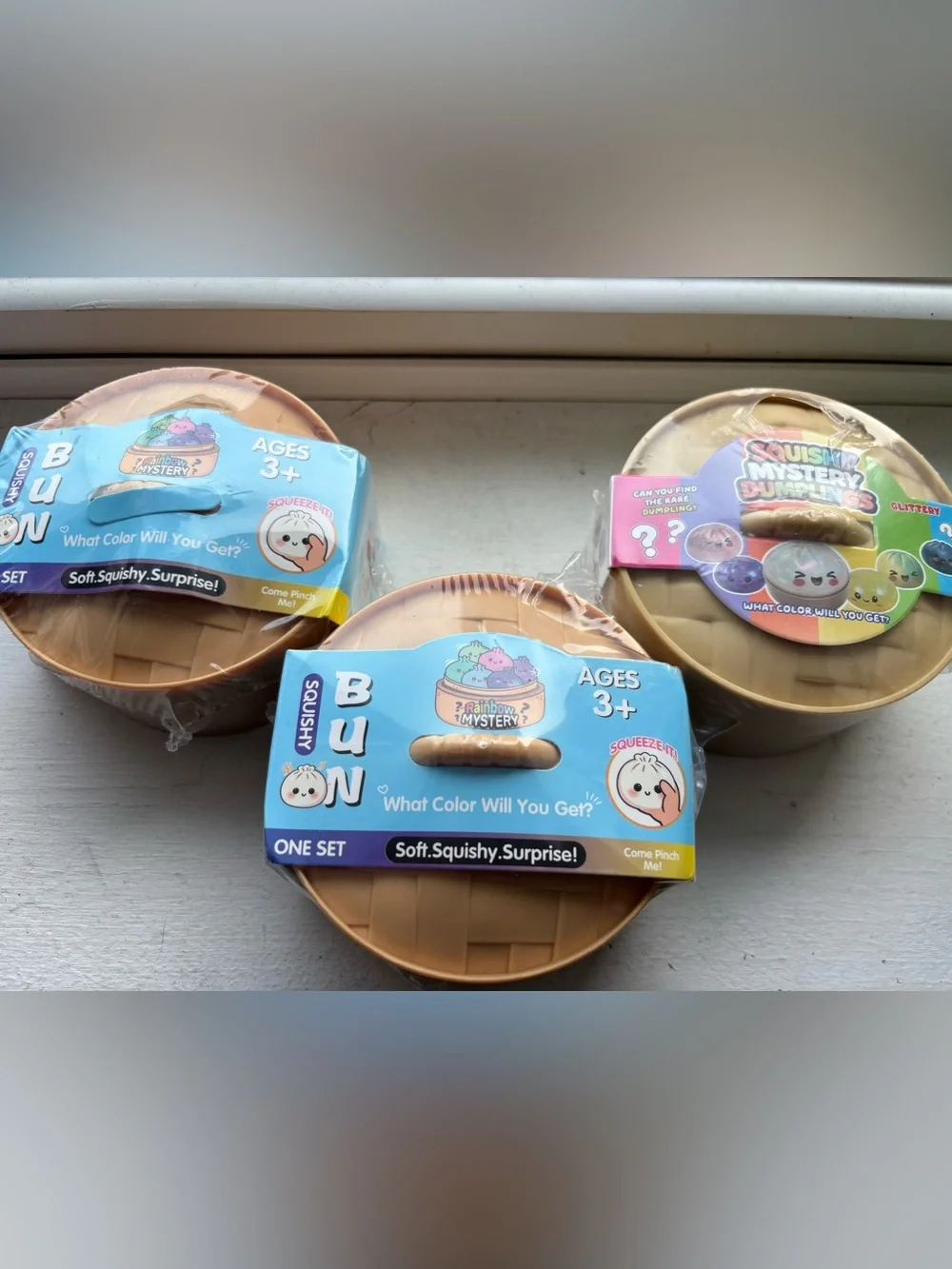 Squishy Mystery Bun Surprise Toys - Beige Containers